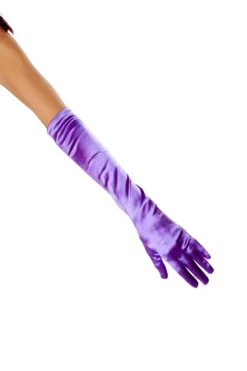 Roma Costume Accessories Purple Satin Gloves