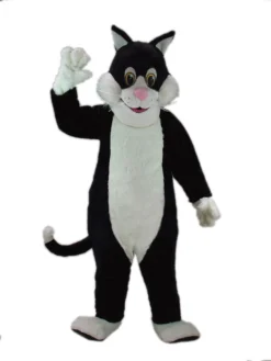 MaskUS Black Cartoon Cat Mascot Costume