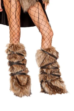 Roma Costume Accessories Fur Leg Warmers