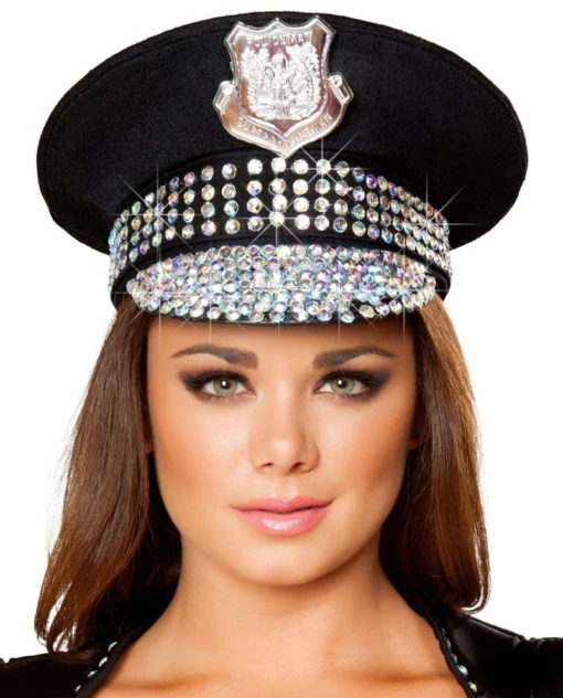 Roma Costume Wigs & Hats Studded Police Hat 2 Roma Costume Wigs & Hats Studded Police Hat