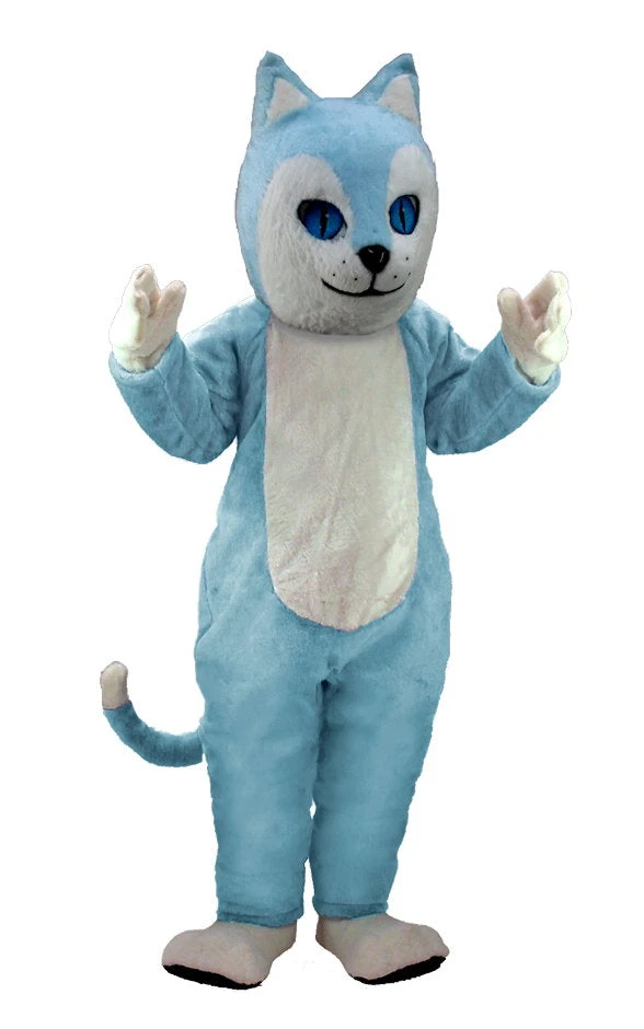 MaskUS Blue Cat Mascot Costume (Thermolite) Mascot Costumes 3 MaskUS Blue Cat Mascot Costume (Thermolite) Mascot Costumes