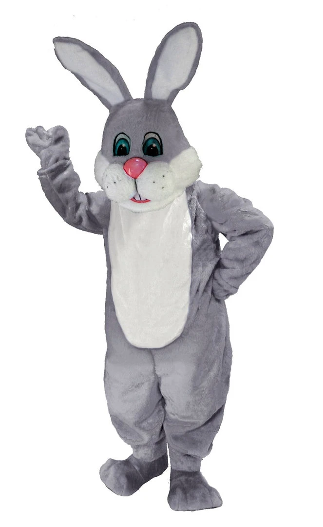 MaskUS Grey & White Rabbit Mascot Costume (Thermolite) Mascot Costumes 3 MaskUS Grey & White Rabbit Mascot Costume (Thermolite) Mascot Costumes