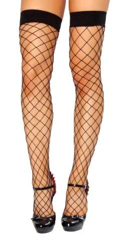 Roma Costume Thigh High Fishnet Stockings